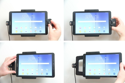 Brodit Hållare med nyckel-lås, Samsung Galaxy Tab E 9.6 