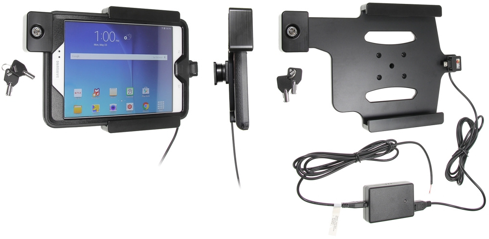 Brodit Hållare med nyckel-lås, Samsung Galaxy Tab A 8.0 (2015) SM-T350 
