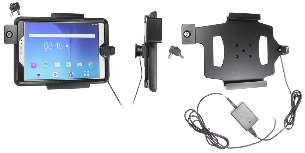 Brodit Hållare med nyckel-lås, Samsung Galaxy Tab A 9.7 