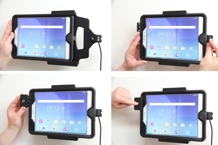 Brodit Hållare med nyckel-lås, Samsung Galaxy Tab A 9.7 