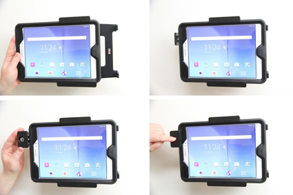 Brodit Hållare med nyckel-lås, Samsung Galaxy Tab A 9.7 