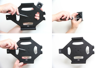 Brodit Hållare med fjäder-lås, Apple iPad Air 2 (A1566, A1567) 