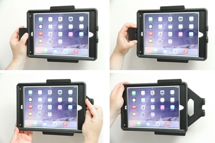 Brodit Hållare med fjäder-lås, Apple iPad Air 2 (A1566, A1567) 