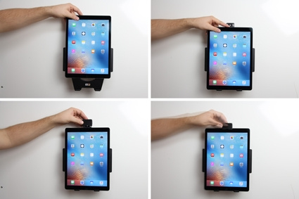 Brodit Hållare med fjäder-lås, Apple iPad Pro 12.9 (A1584, A1652, A1670, A1671) 