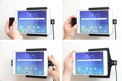 Brodit Hållare med fjäder-lås, Samsung Galaxy Tab A 8.0 (2015) SM-T350 