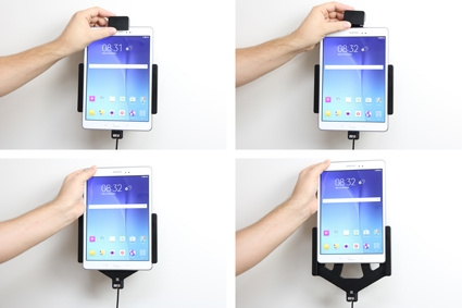 Brodit Hållare med fjäder-lås, Samsung Galaxy Tab A 9.7 