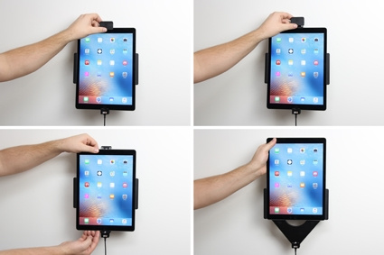 Brodit Hållare med fjäder-lås, Apple iPad Pro 12.9 (A1584, A1652, A1670, A1671) 