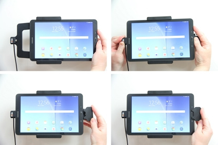 Brodit Hållare med fjäder-lås, Samsung Galaxy Tab E 9.6 