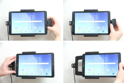 Brodit Hållare med fjäder-lås, Samsung Galaxy Tab E 9.6 