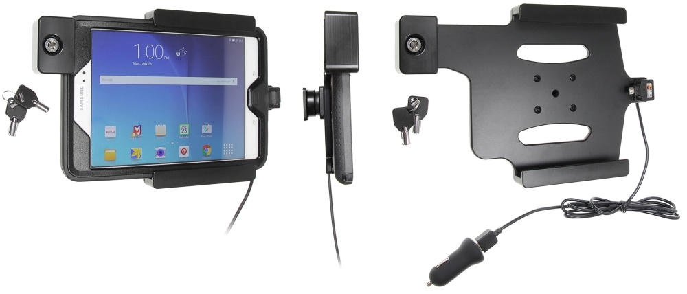 Brodit Hållare med nyckel-lås, Samsung Galaxy Tab A 8.0 (2015) SM-T350 