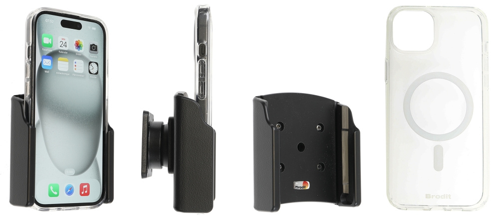 Brodit Mobilskal med Passiv hållare, Apple iPhone 15 