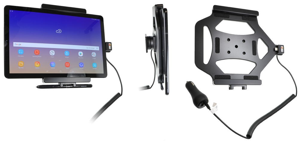 Brodit Aktiv hållare med cigg-kontakt, Samsung Galaxy Tab S4 10.5 SM-T830/SM-T835 
