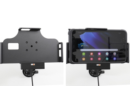 Brodit Aktiv hållare med cigg-kontakt, Samsung Galaxy Tab Active 2 SM-T390/SM-T395/3 SM-T570/SM-T575/5 SM-X300/SM-X306B