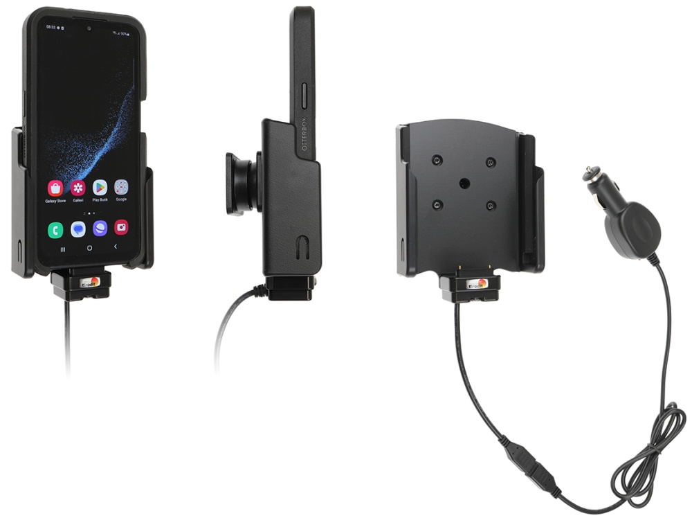 Brodit Aktiv hållare med cigg-kontakt, Samsung Galaxy Xcover 6 Pro 