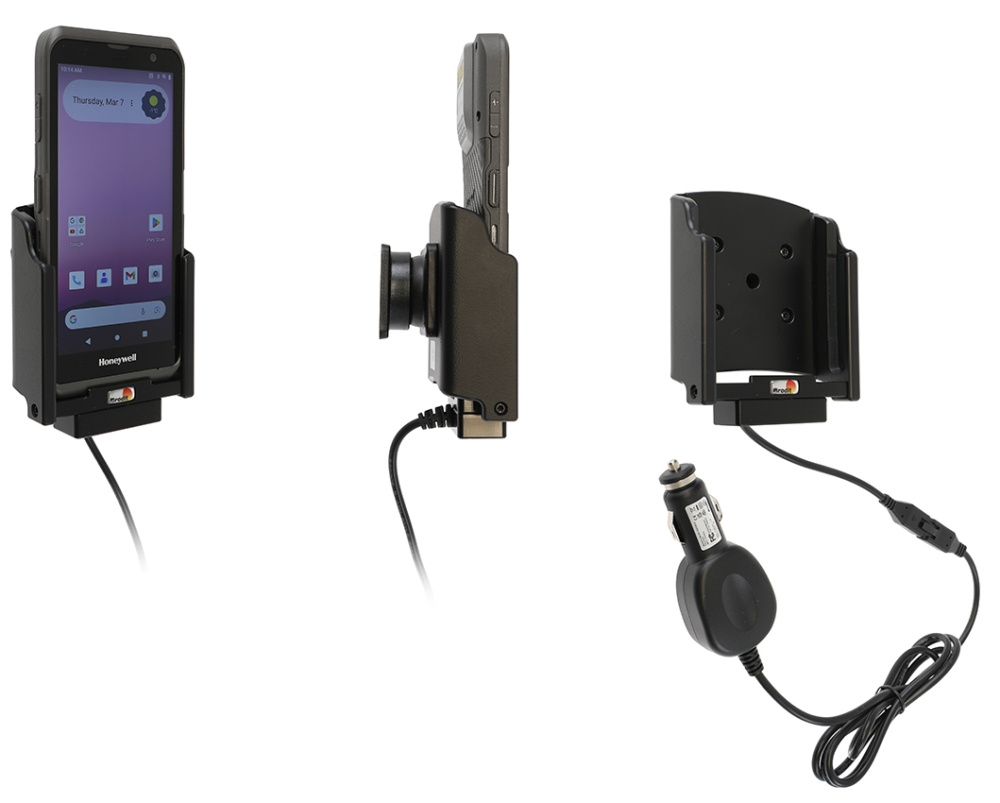 Brodit Aktiv hållare med cigg-kontakt, Honeywell EDA5S 