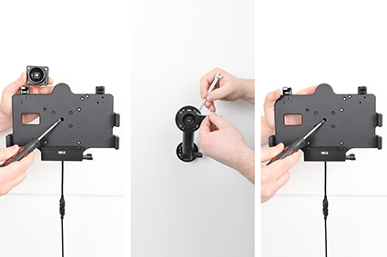 Brodit Aktiv hållare med cigg-kontakt, Samsung Galaxy Tab Active 3 SM-T570/SM-T575/5 SM-X300/SM-X306B