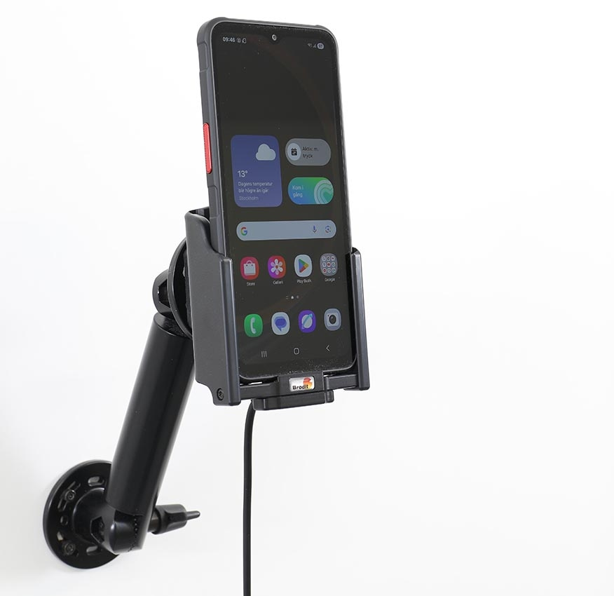 Brodit Aktiv hållare med cigg-kontakt, Samsung Galaxy XCover 7 Pro SM-G766