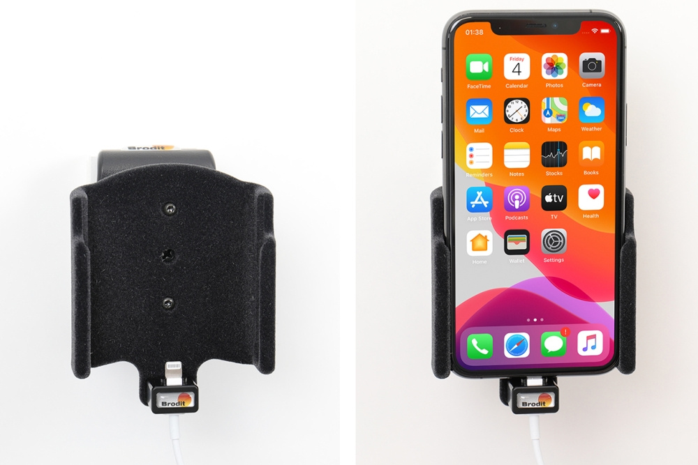 Brodit Hållare för Kabelanslutning, Apple iPhone 11 Pro 