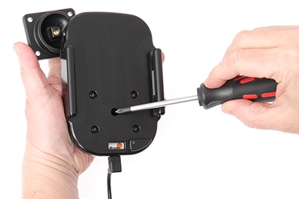 Brodit Qi trådlös aktiv mobilhållare med billaddare, Apple iPhone 11