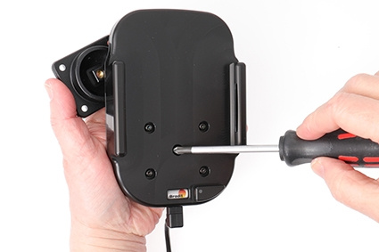 Brodit Qi trådlös aktiv mobilhållare med billaddare, Apple iPhone 12 Pro Max