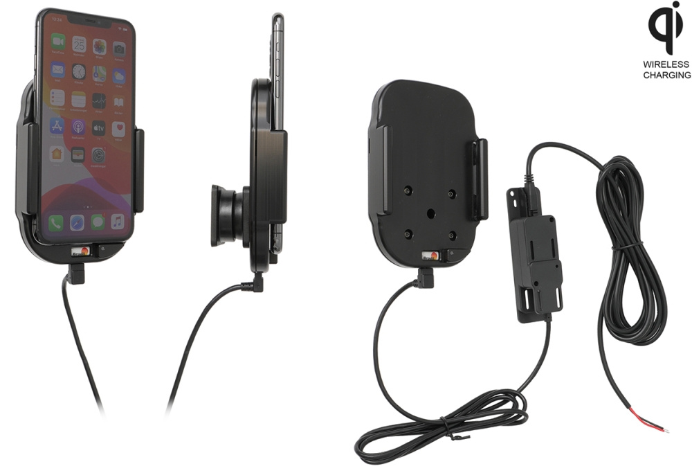 Brodit Qi trådlös aktiv hållare för fast installation, Apple iPhone 11 Pro Max 