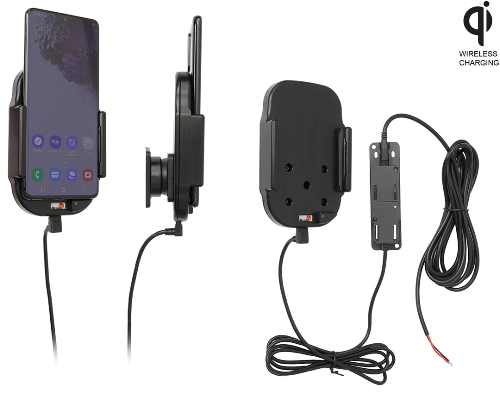 Brodit Qi trådlös aktiv hållare för fast installation, Samsung Galaxy S20 Plus 5G (SM-G986B/SM-G986F) 