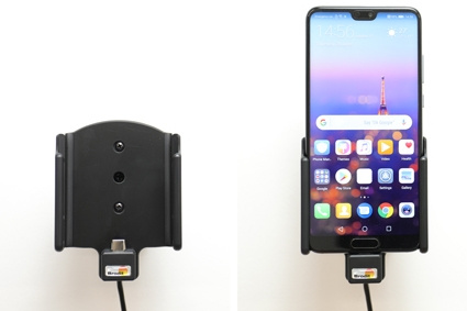 Brodit Aktiv hållare med USB-kabel och cigg-adapter, Huawei P20 