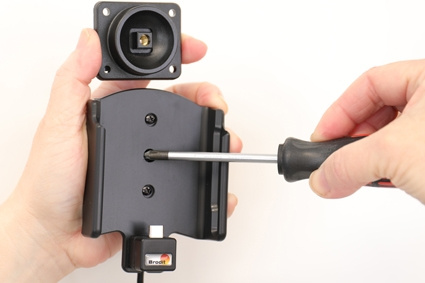 Brodit Aktiv hållare med USB-kabel och cigg-adapter, Samsung Galaxy S10 