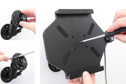 Brodit Aktiv hållare med USB-kabel och cigg-adapter, Samsung Galaxy Tab A 10.1 (2019) SM-T510/SM-T515 