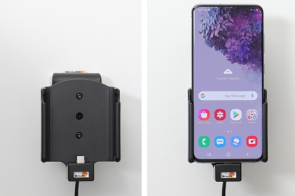 Brodit Aktiv hållare med USB-kabel och cigg-adapter, Samsung Galaxy S20 4G, 5G (SM-G981B/SM-G981F) 