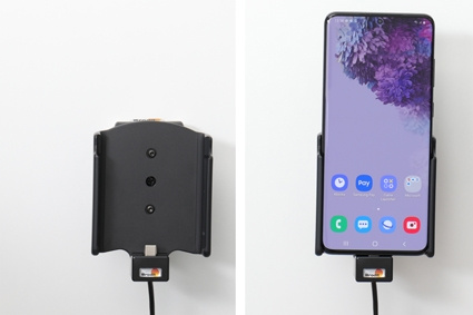 Brodit Aktiv hållare med USB-kabel och cigg-adapter, Samsung Galaxy S20 Plus 5G (SM-G986B/SM-G986F) 