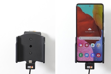 Brodit Aktiv hållare med USB-kabel och cigg-adapter, Samsung Galaxy A51 SM-A515F/DSN 