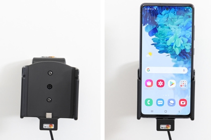 Brodit Aktiv hållare med USB-kabel och cigg-adapter, Samsung Galaxy S20 FE (SM-G780/SM-G781) 