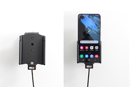 Brodit Aktiv hållare med USB-kabel och cigg-adapter, Samsung Galaxy S21 5G SM-G991B/SM-G991B/DS 