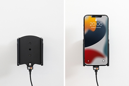 Brodit Aktiv hållare med USB-kabel och cigg-adapter, Apple iPhone 13 Pro Max/14 Plus/14 Pro Max