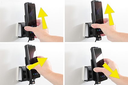 Brodit Aktiv hållare med USB-kabel och cigg-adapter, Samsung Galaxy Z Fold4 5G/Fold5