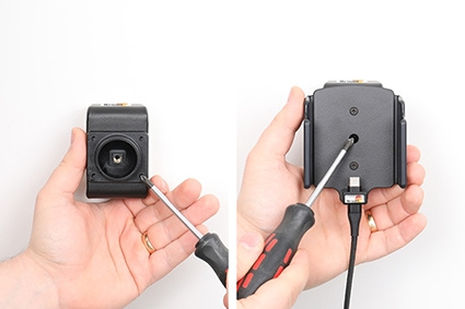 Brodit Aktiv hållare för fast installation, Apple iPhone 15/15 Pro/16/16 Pro/16e