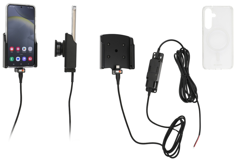 Brodit Mobilskal med Aktiv hållare för fast installation, Samsung Galaxy S24 SM-S921B/DS 