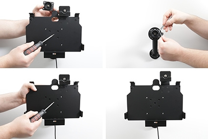 Brodit Hållare med nyckel-lås, Samsung Galaxy Tab Active 4 Pro SM-T630/SM-T636 