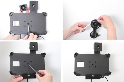 Brodit Hållare med nyckel-lås, Samsung Galaxy Tab Active 2 SM-T390/SM-T395 