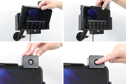 Brodit Hållare med nyckel-lås, Samsung Galaxy Tab Active 2 SM-T390/SM-T395/3 SM-T570/SM-T575/5 SM-X300/SM-X306B