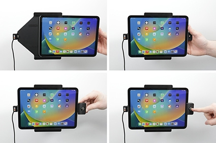 Brodit Hållare med nyckel-lås, Apple iPad 10th Gen (A2696, A2757, A2777)/2025 A16 (A3354, A3355, A3356)