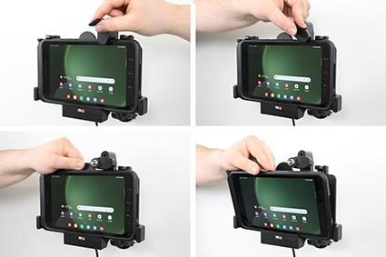 Brodit Hållare med nyckel-lås, Samsung Galaxy Tab Active 3 SM-T570/SM-T575/5 SM-X300/SM-X306B