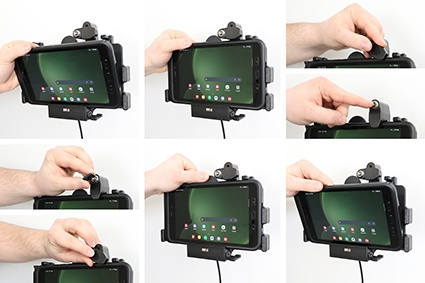 Brodit Hållare med nyckel-lås, Samsung Galaxy Tab Active 3 SM-T570/SM-T575/5 SM-X300/SM-X306B