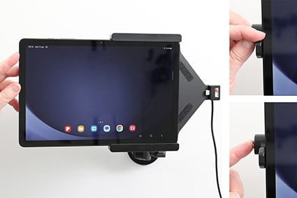 Brodit Hållare med nyckel-lås, Samsung Galaxy Tab A9+ 11 SM-X210/SM-X215 LTE/SM-X216 5G 