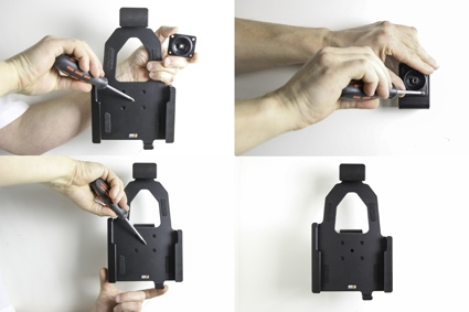 Brodit Hållare med fjäder-lås, Samsung Galaxy Tab Active 2 SM-T390/SM-T395/3 SM-T570/SM-T575/5 SM-X300/SM-X306B