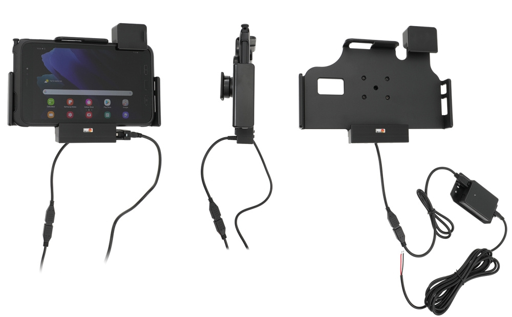 Brodit Hållare med fjäder-lås, Samsung Galaxy Tab Active 2 SM-T390/SM-T395/3 SM-T570/SM-T575/5 SM-X300/SM-X306B