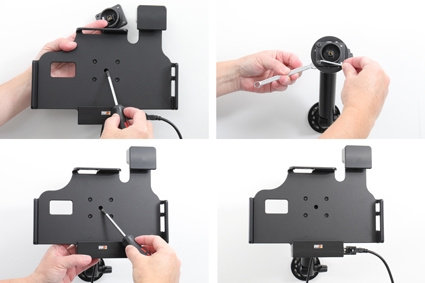 Brodit Hållare med fjäder-lås, Samsung Galaxy Tab Active 2 SM-T390/SM-T395/3 SM-T570/SM-T575/5 SM-X300/SM-X306B