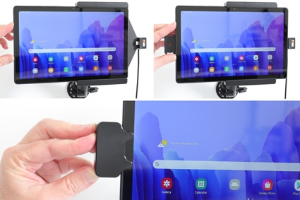 Brodit Hållare med fjäder-lås, Samsung Galaxy Tab A7 10.4 (2020) SM-T500/SM-T505 