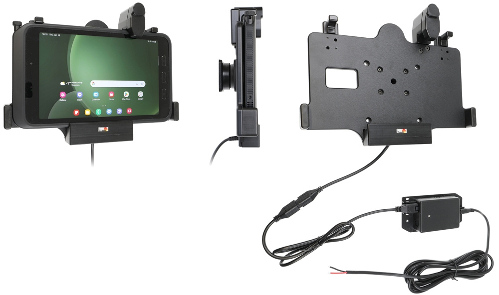 Brodit Hållare med fjäder-lås, Samsung Galaxy Tab Active 3 SM-T570/SM-T575/5 SM-X300/SM-X306B